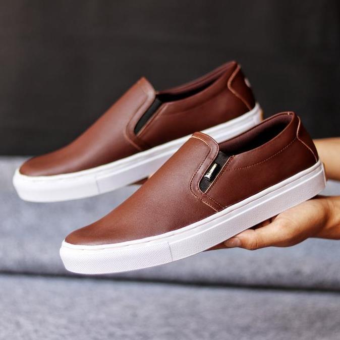 SEPATU CASUAL SLIP ON CEVANY MORI KULIT SEPATU KERJA SEPATU KULIT PRIA