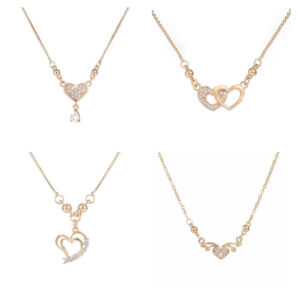 BEST SELLER` D.G.C KALUNG WANITA TITANIUM ANTI KARAT LAPIS EMAS HURUF CINTA LIONTIN BERLIAN AKSESORI