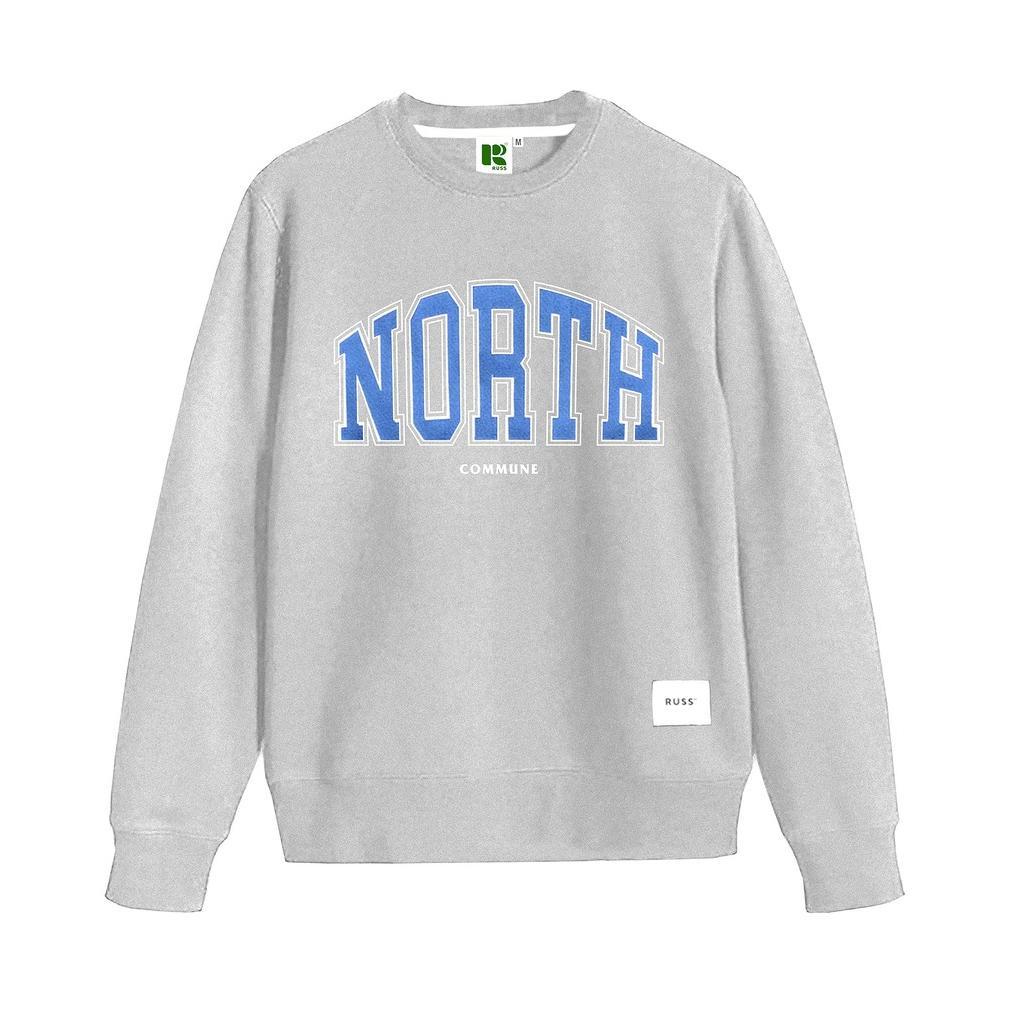 Russ Sweater Crewneck Pria North Misty ( Up To Big Size )
