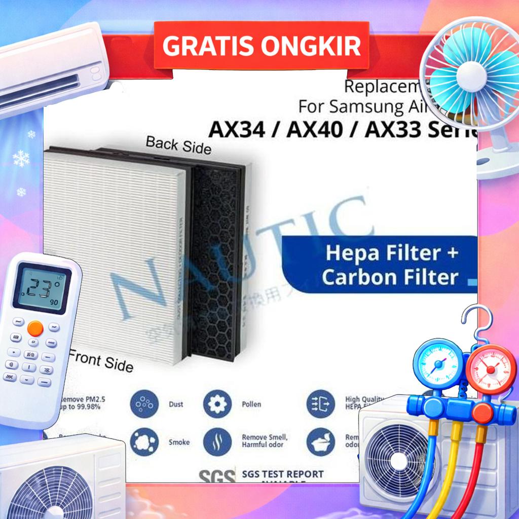 Filter Samsung Air Purifier Ax40 Ax34 Hepa Filter Samsung Ax34R Ax40R Sameday