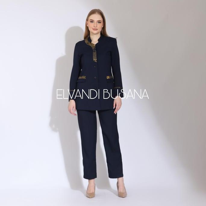 Setelan jas wanita / Seragam kerja blazer wanita / Seragam guru / Setelan baju guru wanita - 7011 Bi