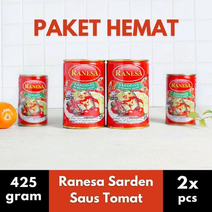 Buy 2 Sarden Besar 425Gr Ranesa Sarden Saus Tomat Makanan Kaleng (Besar) - Makanan Kemasan Kaleng - 
