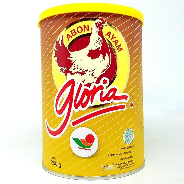 Gloria Abon Ayam Klg 250Gr | Kemasan Kaleng Asli Salatiga Original Terbatas