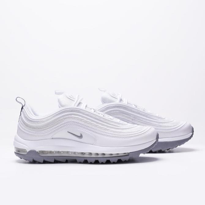 SEPATU NIKE AIR MAX 97 GOLF WHITE PURE METALLIC SILVER