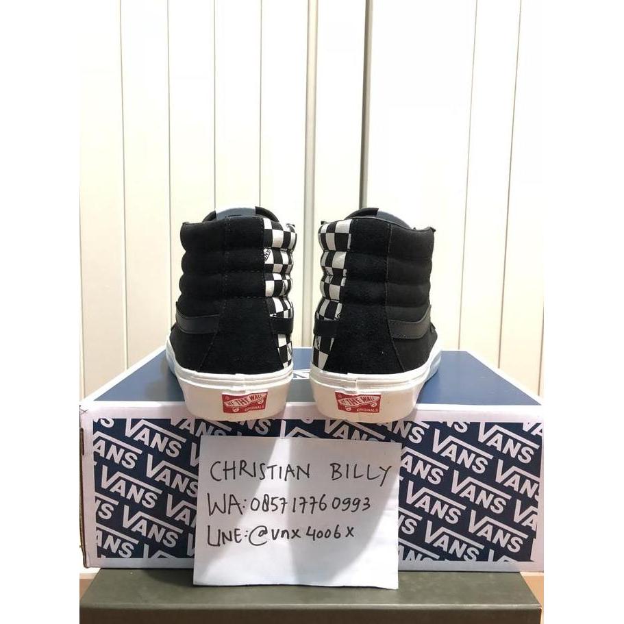 VANS VAULT OG SK8-HI STYLE 138 LX BLACK CHECKERBOARD ORINAL