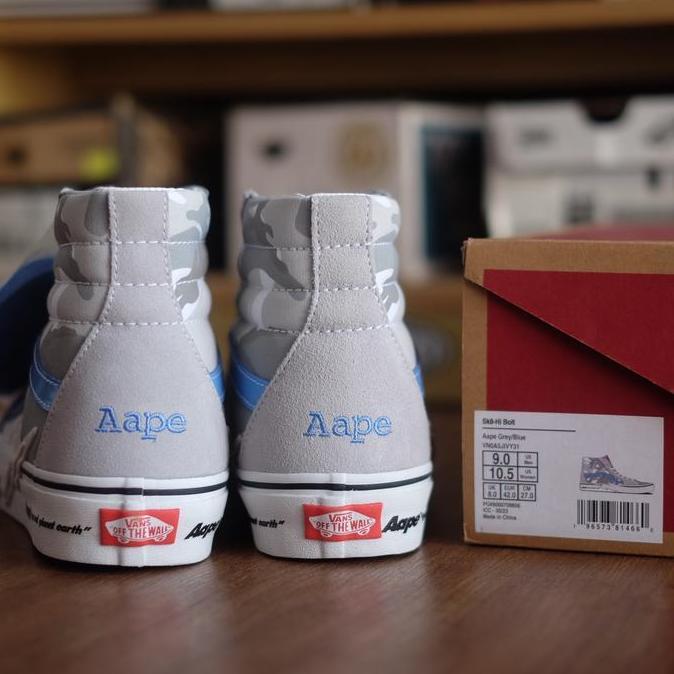SK8-HI BOLT AAPE VANS GREY