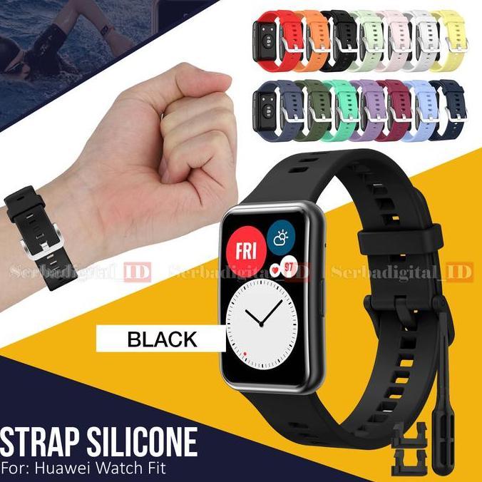 ORIGINAL Silicone Strap / Tali Jam Tangan / Rubber Strap for Huawei Watch Fit