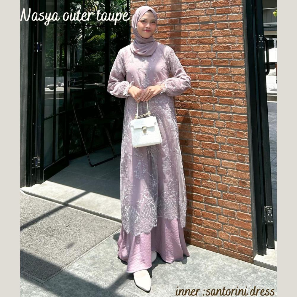 Nasya Outer Brukat Kondangan Panjang Tile