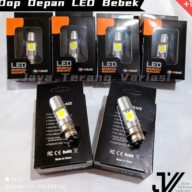 Hot Deals Dop Depan Led Bebek Matic Ac Dc Putih / Lampu Motor / Lampu Depan Motor Led / Lampu Led Mo