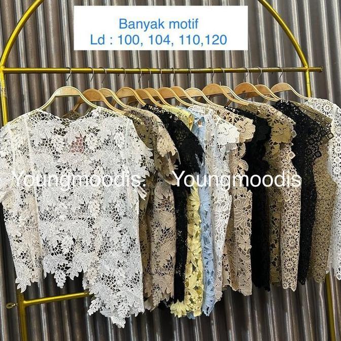 Outer cardi brokat import