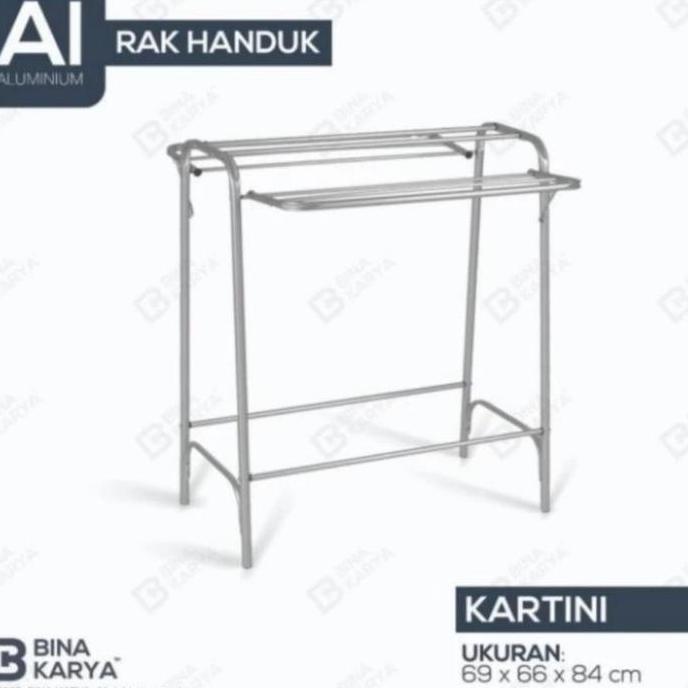 BINA KARYA : RAK / JEMURAN HANDUK BAJU SERBAGUNA ALUMINIUM KARTINI