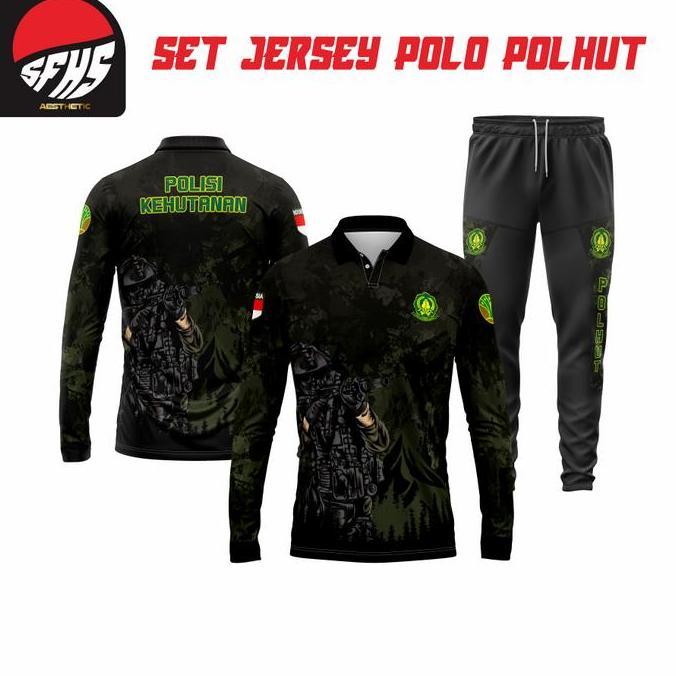 SFHS SETELAN JERSEY POLO POLHUT PANJANG / BAJU OLAHRAGA POLHUT