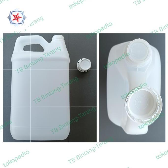 JERIGEN BARU 5 LITER KOMPLIT TUTUP PLUG + SEGEL JERIGEN