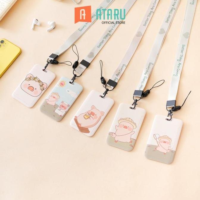 Ataru Holder Id Card Print 16 Tempat Kartu Lanyard Name Tag Holder Id Card Holder Lucu