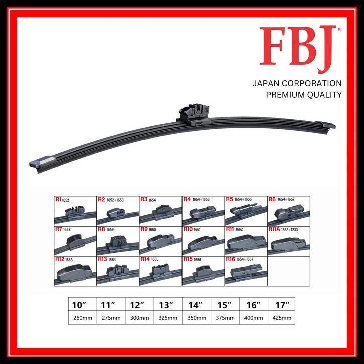 DISKON REAR WIPER FRAMELESS MERCY GLA200 WIPER BELAKANG FBJ JAPAN PREMIUM QUALITY 