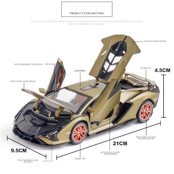 Miniatur Mobil Diecast Skala 1:24 Lamborghini Sian FKP 37