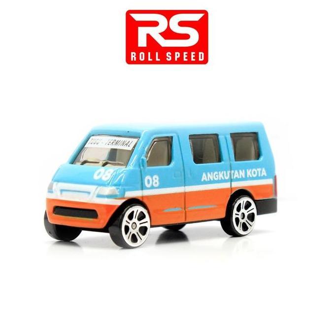Diecast Metal 1:64 RS Roll Speed Angkot Biru