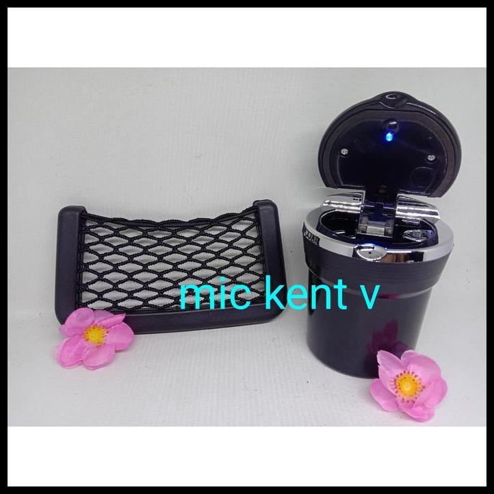 DISKON ASBAK ROKOK PORTABLE+KANTONG JARING HP KECIL MOBIL VIOS 