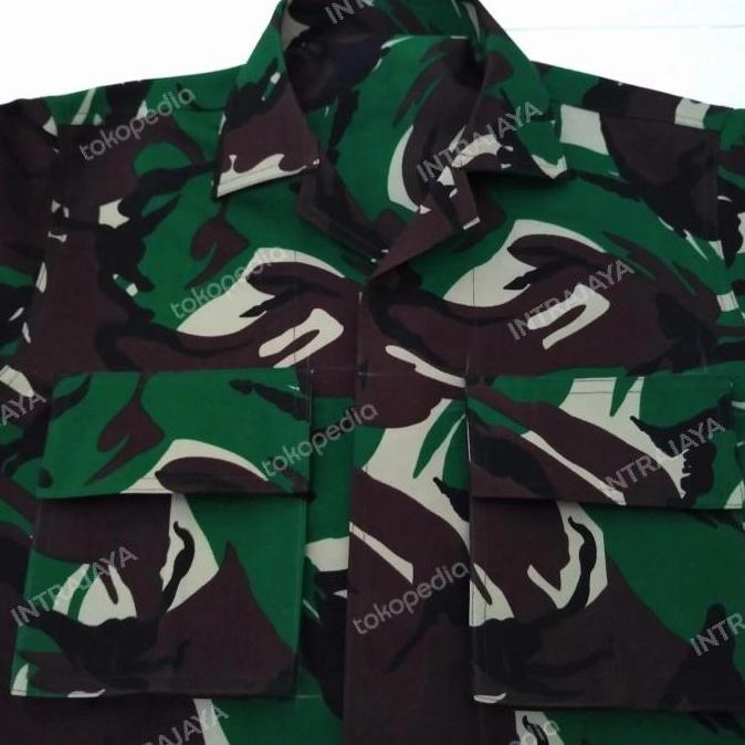 Baju PDL TNI AD AL AU Seragam PDL Trimatra terbaru Resleting Perekat