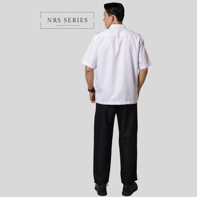 NRS Series - Seragam Pemda Pria Hitam Putih Baju PDH Pegawai Negeri Guru PNS
