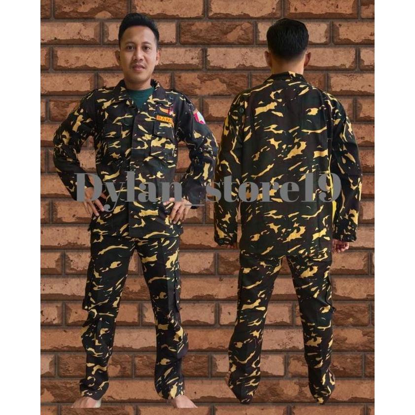PDL Banser katun Twill Anti Luntur & PDL banser Bahan Anti Air Bordir/Pdl Banser Doreng Nasional Atr