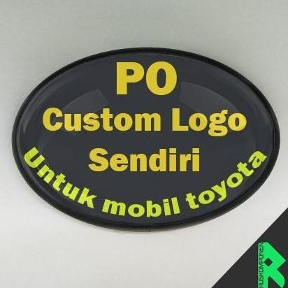 Custom Emblem Mobil Toyota Logo atau gambar Sendiri sesuai permintaan