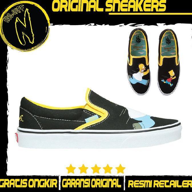 VANS Slip On x The Simpsons Homer and Bart Black Orinal BNIB