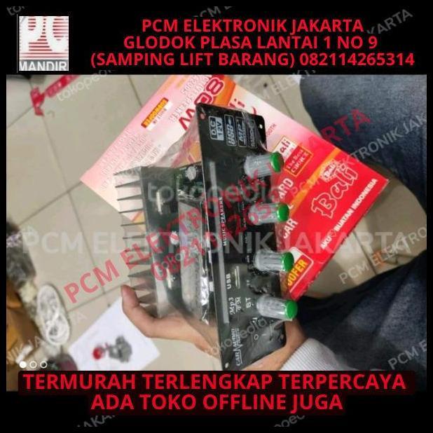 TERLARIS KIT SPEAKER AKTIF MP3 BLUETOOTH AMPLI AMPLIFIER TDA2005 80W 12V MOBIL 