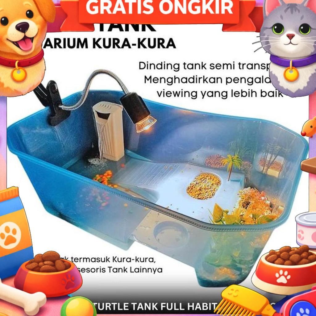 Tank Kura Kura Air L & Xl Tempat Bak Ember Turtle Aquarium Akuarium Besar Kandang Kura2 Brazil