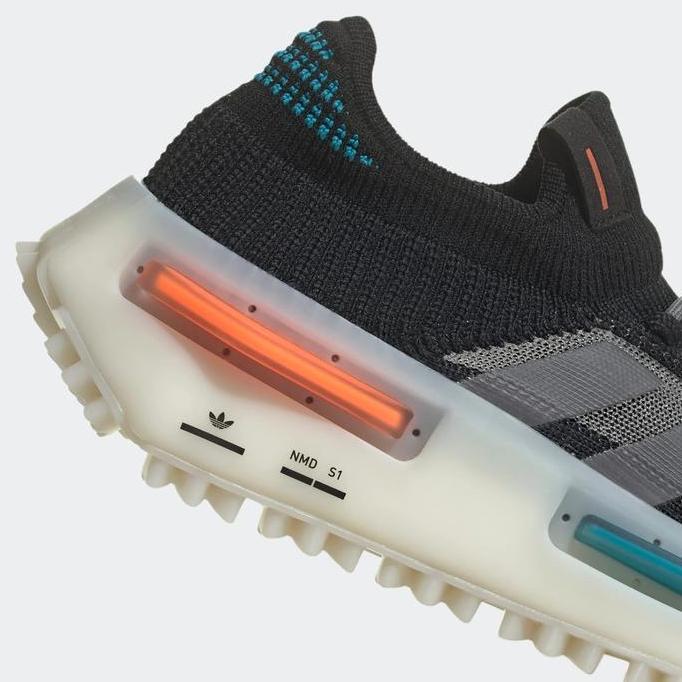 Sneakers Adidas Nmd S1 Core Black Blue Orange 100% Authentic Guarantee