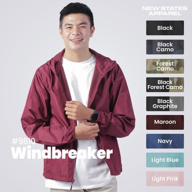 Jaket Polos Windbreaker New States Apparel 9810