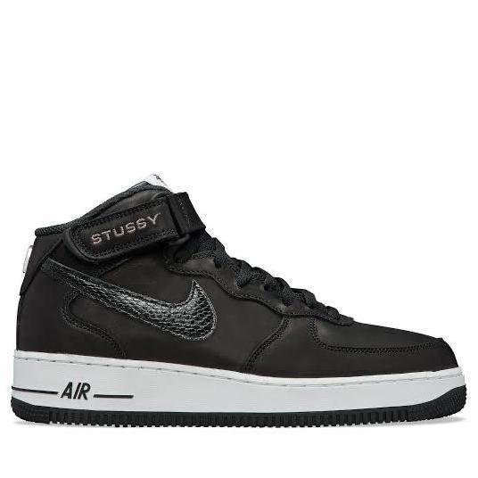 Air Force 1 Mid x Stussy Black Black Grey