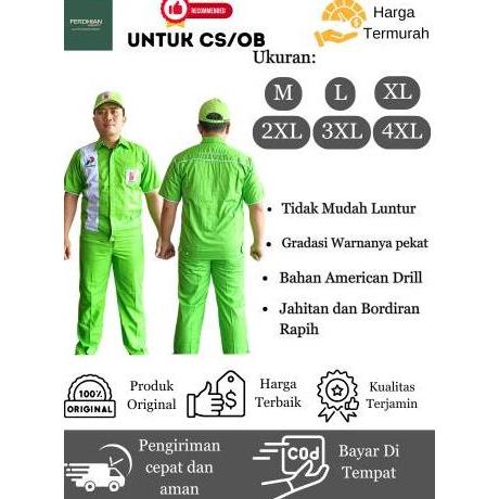 BAJU SERAGAM CLEANING SERVICE/OB - SERAGAM HIJAU SPBU PERTAMINA BERKUALITAS