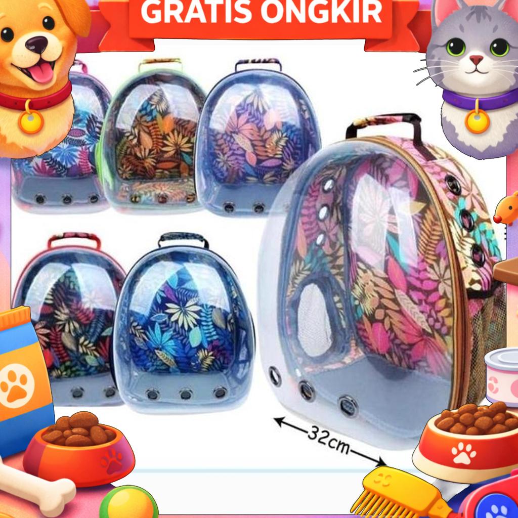 Tas Astronot Kucing Transparan Motif - Tas Cabin Murah Tas Kucing