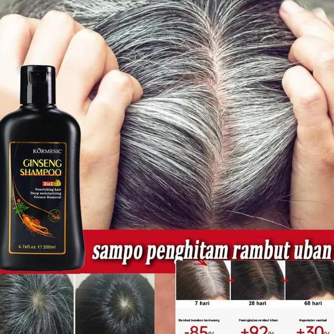 Letssist- Shampo Kormesic Penghitam Rambut Beruban | Penghilang Uban Permanen Asli Original | Sampo 