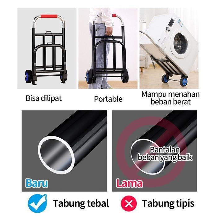 Pengiriman Hari IniTroley Lipat Bahan Besi Trolley Troli Troly Lipat Besi Galon Tabung Gas Serbaguna
