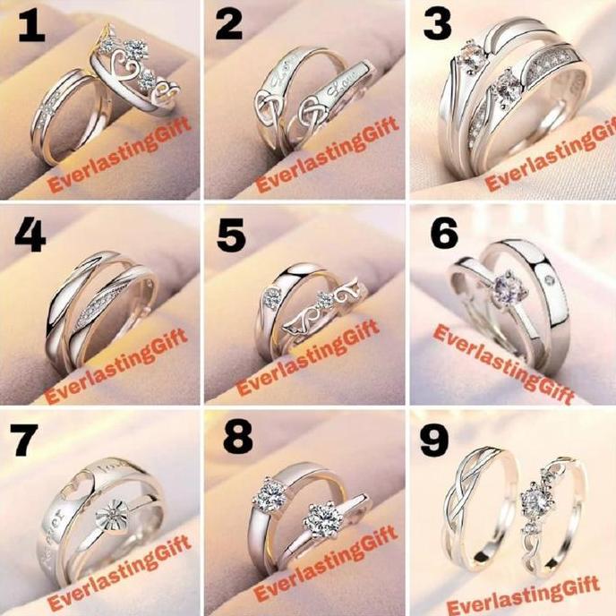 CIncin Couple (Cincin Perak, Anti Karat) Cincin Tunangan Cincin Nikah