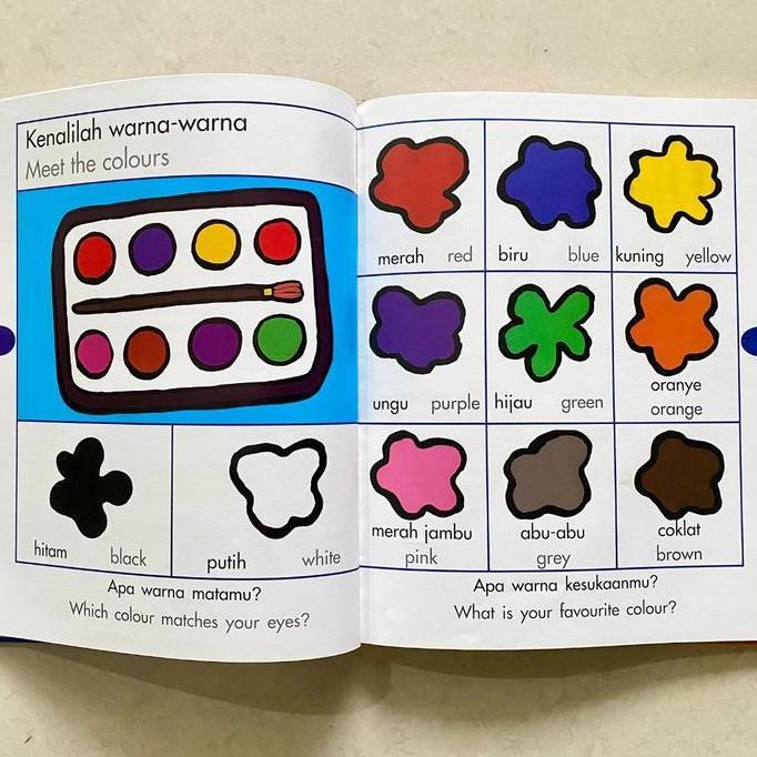 [Ready Stock] My First Word Number Colour Shape Hard Cover Full Color - Erlangga For Kids - Buku Ana