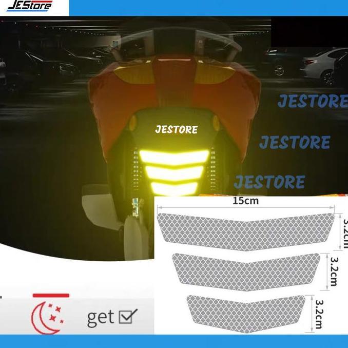OK 3M REFLECTIVE STICKER MOTOR 3M WIDESTRIPE SR 3PC SCOTCHLITE REFLECTIVE //