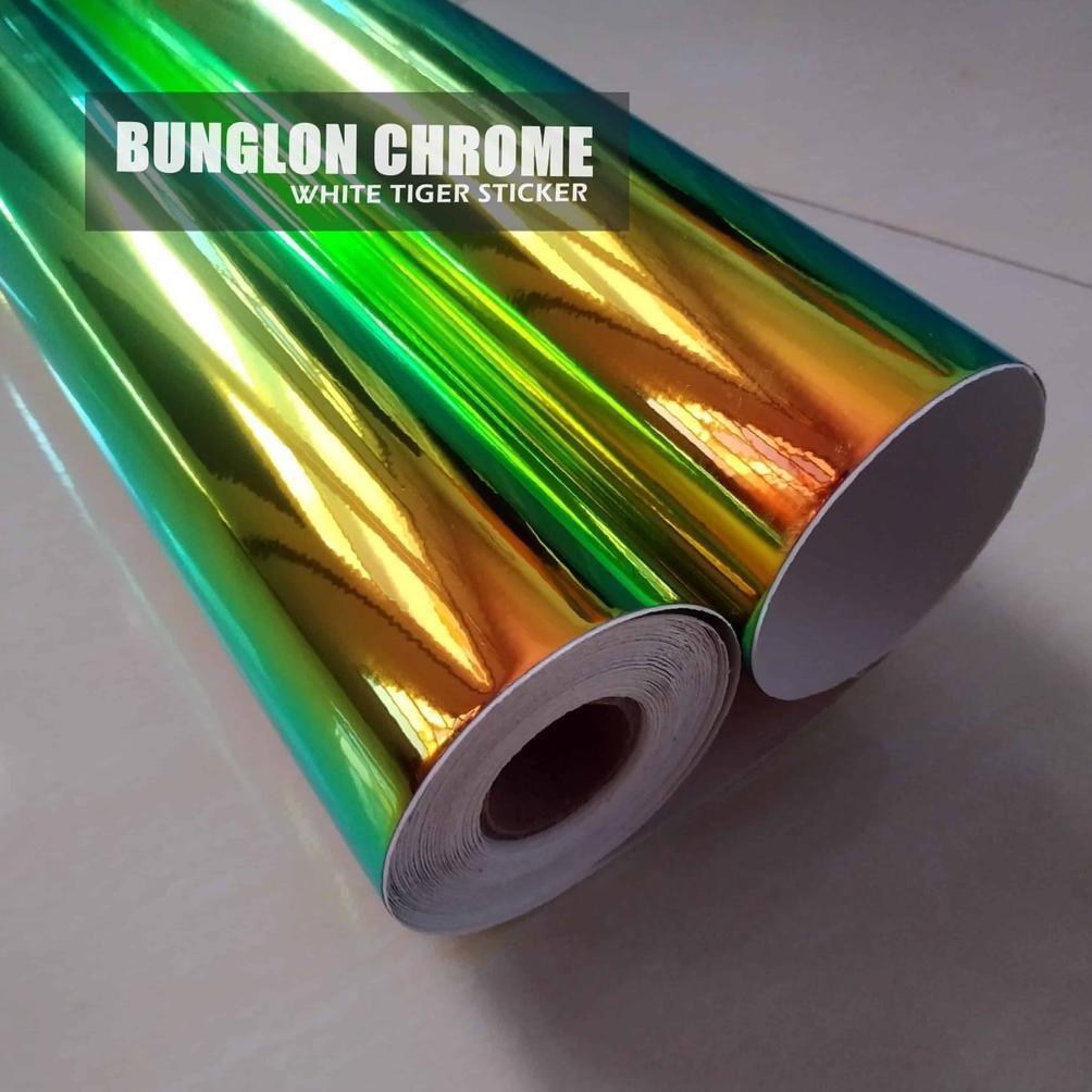 NEW ARRIVAL` SKOTLET STIKER MOTOR BUNGLON CHROME PREMIUM TERBARU SKOTLET CROM BUNGLON STIKER MOTOR B