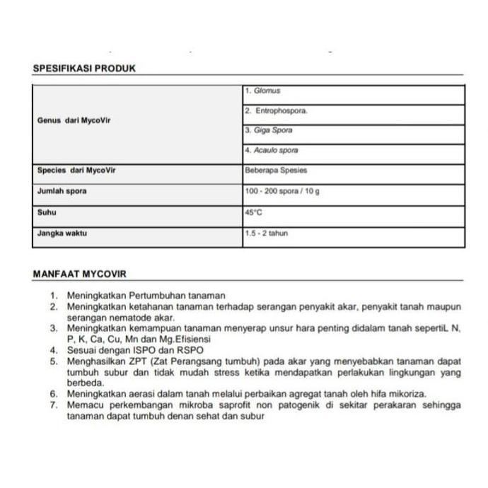 Penyubur Mycovir 1 Kg Pupuk Hayati Mikoriza