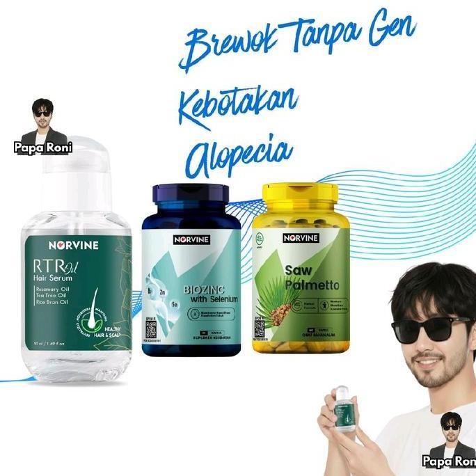 Letssist- Serum Penumbuh Rambut Treatment Lengkap Kebotakan Kerontokan Original Saw Palmetto Biozinc