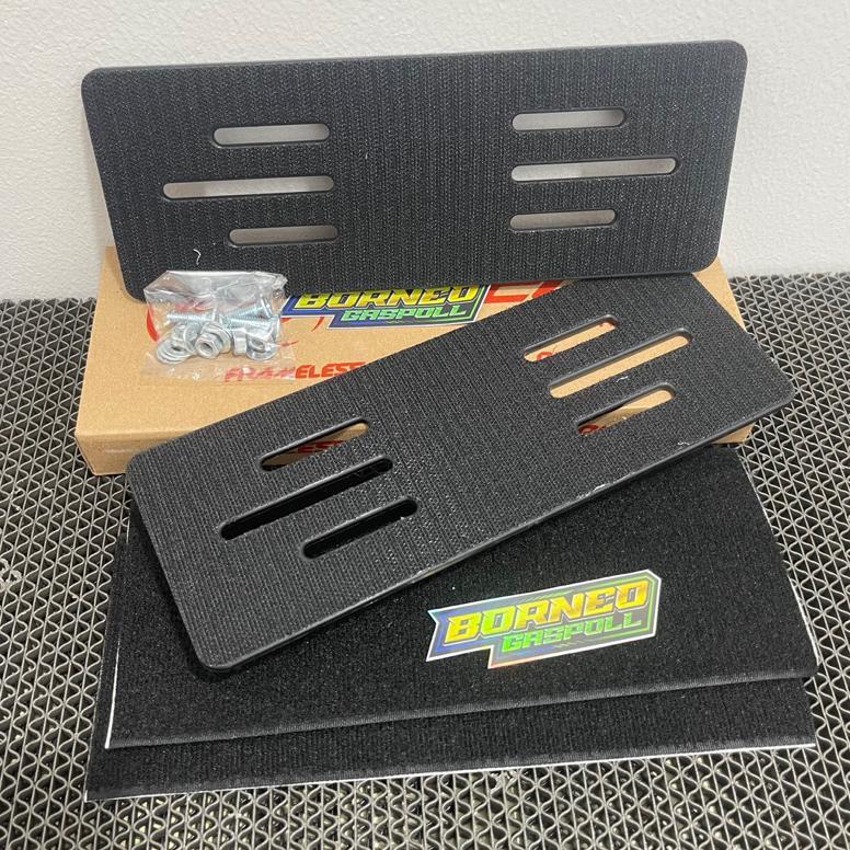 FAVORIT` FRAME PLAT NOMOR UNIVERSAL SET 2PCS SEPASANG DEPAN BELAKANG + BAUT / FRAME PLATE TEMPEL FRA