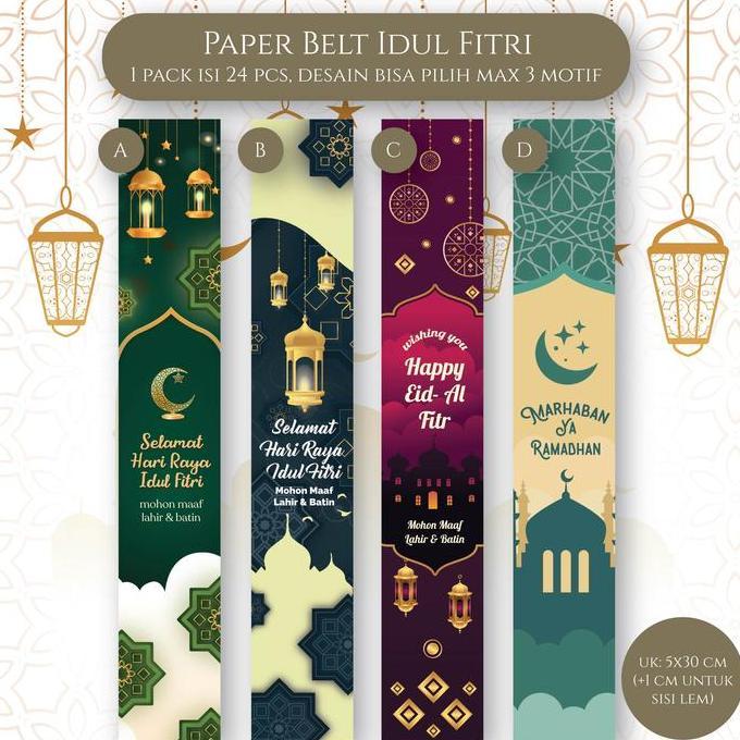 Paper Belt Hampers Idul Fitri/Lebaran/Puasa/Ramadhan (24 pcs)