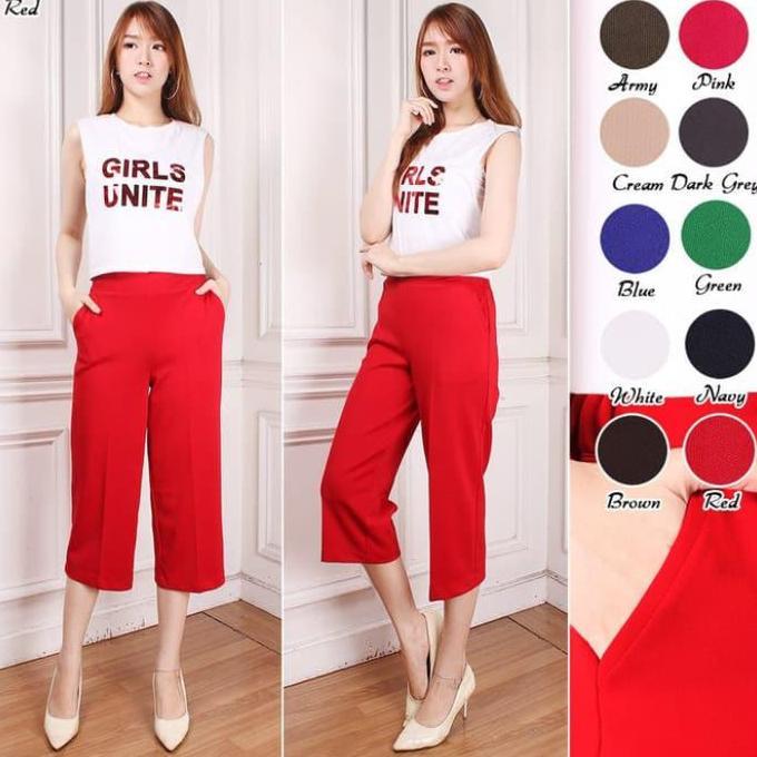 celana kulot 7/8 scuba Lycos READY UK BESAR