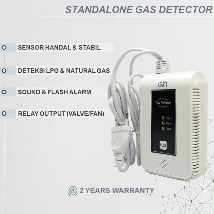 Helloby- Sensor Detektor Gas Lpg Bocor Alarm Leak Detector Lpg Deteksi Kebocoran Gas Standalone Gas 