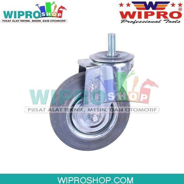WIPRO Roda Karet Abu Mod.Tusuk 2" H (12050G) (TERBAIK) (TERBARU) (TERMURAH)