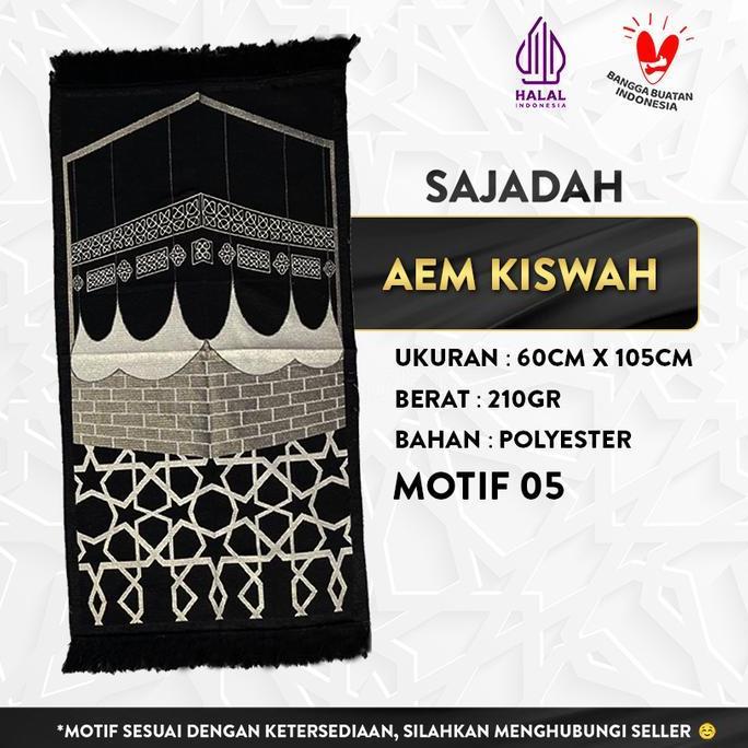 Youai- Sajadah Dewasa Murah | Aem Kiswah | Uk. 60 X 105 | Model Terbaru | Gift | Souvenir Haji | Ter