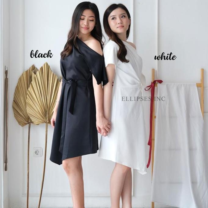 Gratong Ellipsesinc Dress Scuba Off Shoulder/Terusan Scuba Elegan Mewah/One Shoulder Dress