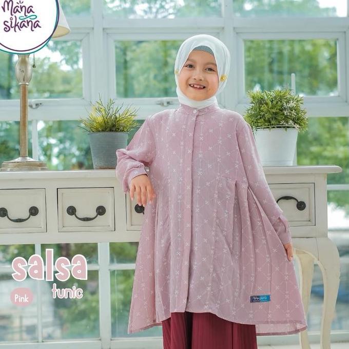 MANASIKANA Salsa Tunik Motif Etnik Anak Perempuan 2-13 Tahun (tunik saja) (TERBAIK) (TERBARU) (TERMU